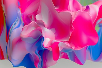 Vivid fluid abstract bloom