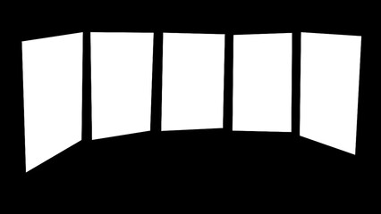 Blank Photo Frames Mockup on Black Background for Creative Display and Presentation