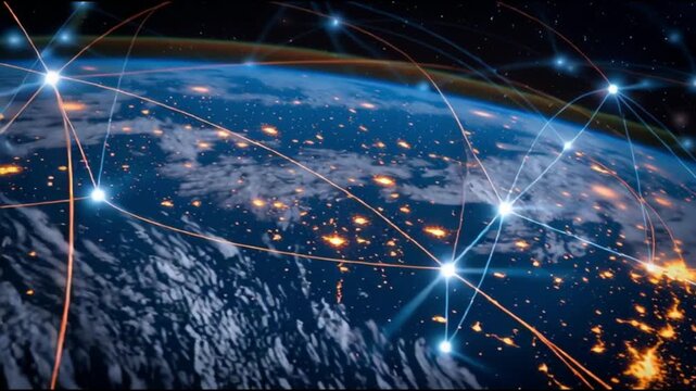 Global Digital Nexus: Earth's Interconnected Network