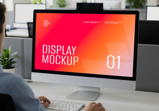 Monitor Display Screen Mockup