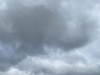 dark clouds in blue sky