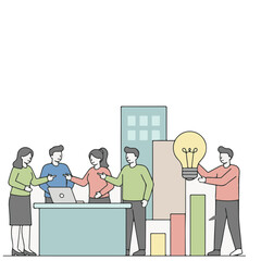 group of business people working together