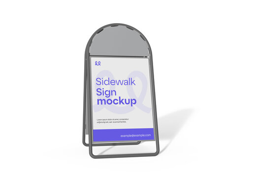 Sidewalk Signboard Mockup Template
