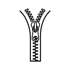 Open Zipper Outline Icon