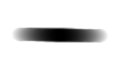 Abstract black and white blurred horizontal line or oval shape with a subtle glow, ideal for graphic design accents
