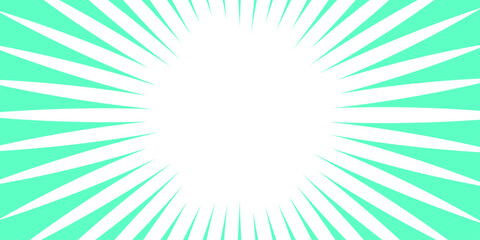 Blue background with Glowing Sunburst and Dynamic Light Rays. Celeste Blue Abstract Blue Sunburst Background. Aquamarine blue glow effect sunburst background for presentation, banner, poster, flyer, s