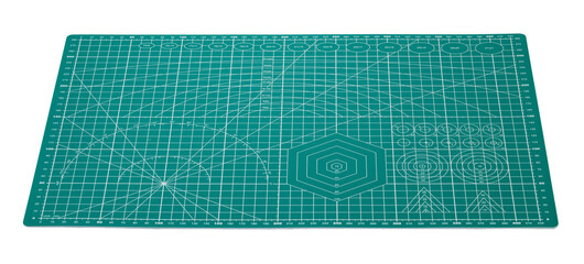 Green self healing cutting mat with grid for crafts
