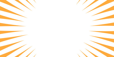 sunburst rays radiating outward from the center. Sun Rays or Explosion Boom for Comic Books Radial Background Vector.  Radial beam sunrise or sunset light retro design illustration. 