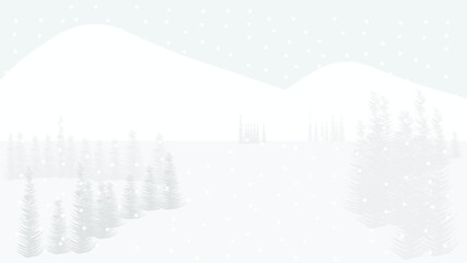 Christmas snowy winter landscape background