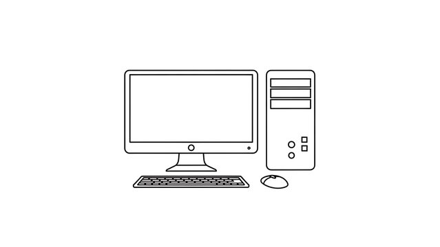 Desktop Computer Outline Images – Browse 129,131 Stock Photos, Vectors ...
