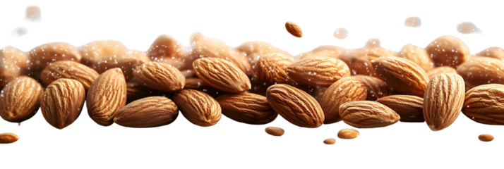 Light brown objects in a horizontal line against a transparent background