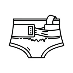 Adjustable Adult Incontinence Brief Outline Icon