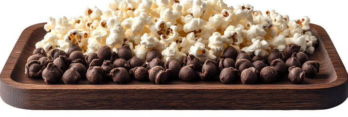 Light colored food items in a dark brown dish
