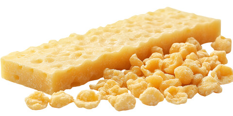 Light yellow cheese food product close up