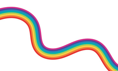 rainbow curved wave background. spectrum path bg