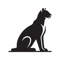 cougar vector silhouette clip art logo design illustration. cougar abstract icon collection