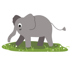 cute flat vector elephant illustration