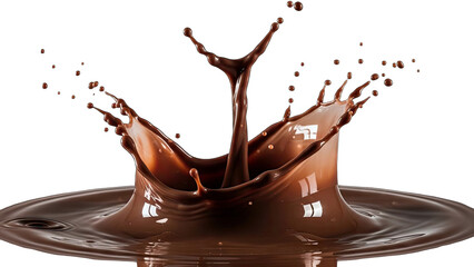 Chocolate Splash Crown Isolated on White