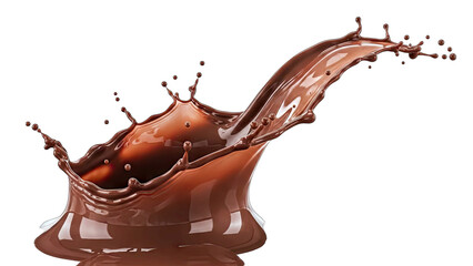 Chocolate Splash Isolated on White