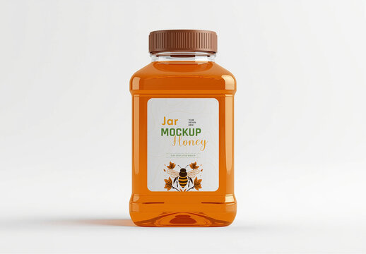  Honey Bottle Mockup Template