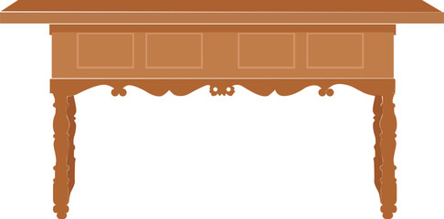 Vintage Wooden Table Vector Design