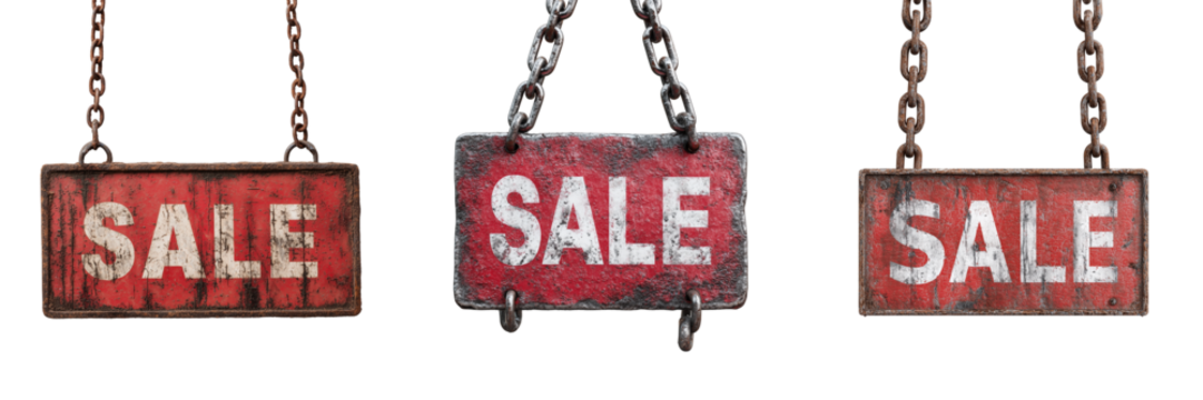 Set of Modern super sale promotional banner transparent png background. Ai generated - Powered by Adobe