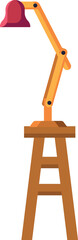 Wooden Lamp stand with Tools Vector Design