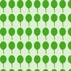 Green Balloon Seamless Pattern for Christmas, New Year, Birthday and Festive Celebrations
