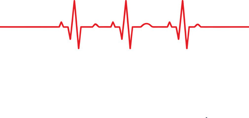 Minimalist Outline Vector of a Classic Red Heart Shape for Love and Romance