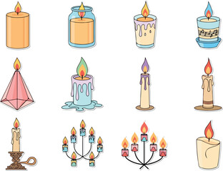 Diverse Candle Collection Unique Styles and Designs