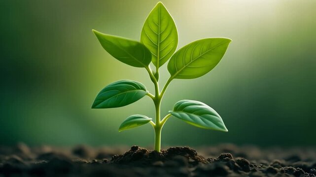 若い植物の成長と新芽