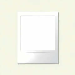 Fototapeta premium A blank polaroid frame, perfect for your cherished memories, a classic photo frame for adding a personal touch to any space