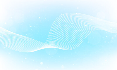 Abstract vector background with blue wavy lines. Blue wave background. Blue lines vector illustration. Curved wave. Abstract wave element for design.