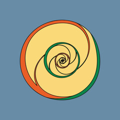 Abstract Spiral Design Element