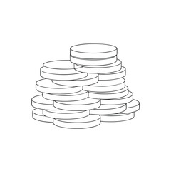 Stack of Coins Illustration