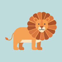 Playful Cartoon Lion Illustration
