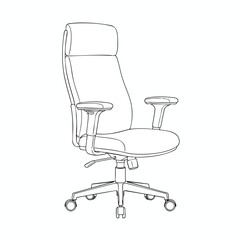 Modern Office Chair Illustration