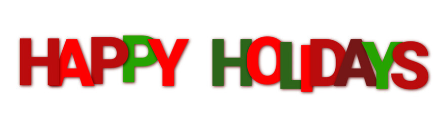 HAPPY HOLIDAYS typography vector banner