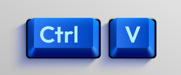White Ctrl and C keyboard keys representing the copy command.