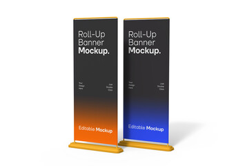 Retractable Event Roll-Up Banner Mockup