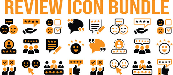 &ldquo;Customer Feedback & Review Icons Bundle &ndash; Rating, Testimonial, Survey & Communication Icon Set&rdquo;