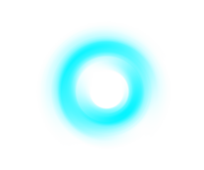 Speedy futuristic neon circle in png