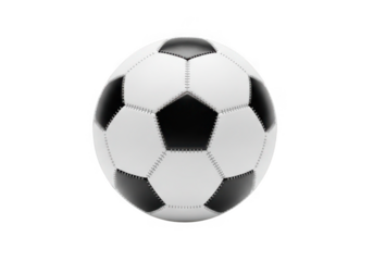 Classic soccer ball isolated on transparent background for sports and games