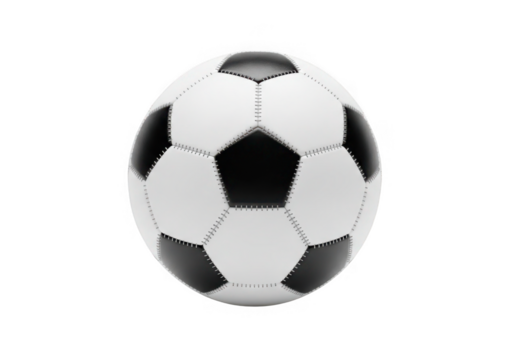 Classic soccer ball isolated on transparent background for sports and games - Powered by Adobe
