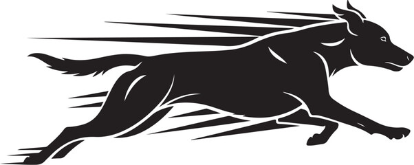 Obraz premium Sitting Dog Silhouette SVG – Elegant Canine Vector Design