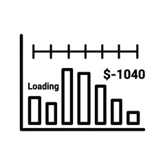 Loading Bar Chart with Form 1040 Tax Reference Icon