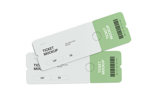 Two Ticket Mockup Template