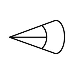 Minimalist Cone or Light Beam Line Icon