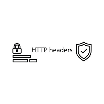 HTTP Headers Security with Padlock and Shield Icons