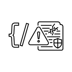 Code Vulnerability and Security Threat Icon